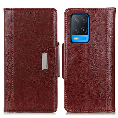 Coque Portefeuille Livre Cuir Etui Clapet M01L pour Oppo A54 4G Marron