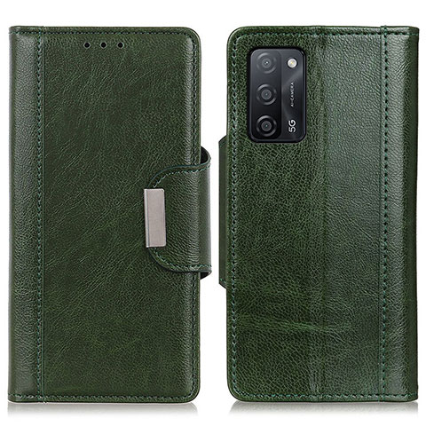 Coque Portefeuille Livre Cuir Etui Clapet M01L pour Oppo A55 5G Vert