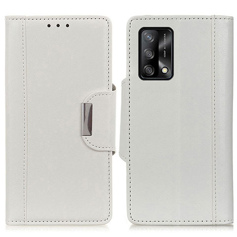 Coque Portefeuille Livre Cuir Etui Clapet M01L pour Oppo A74 4G Blanc