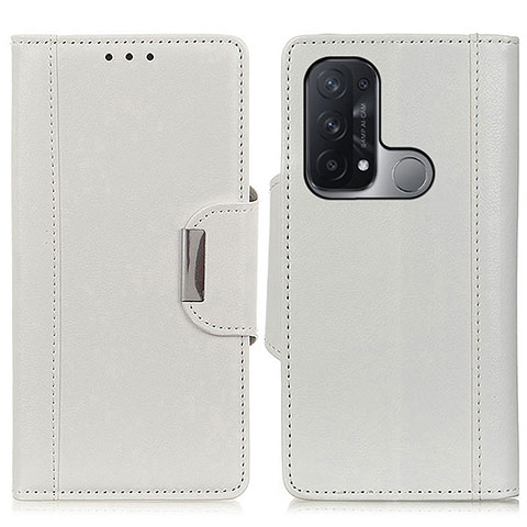 Coque Portefeuille Livre Cuir Etui Clapet M01L pour Oppo Reno5 A Blanc