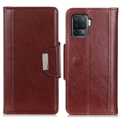 Coque Portefeuille Livre Cuir Etui Clapet M01L pour Oppo Reno5 Lite Marron