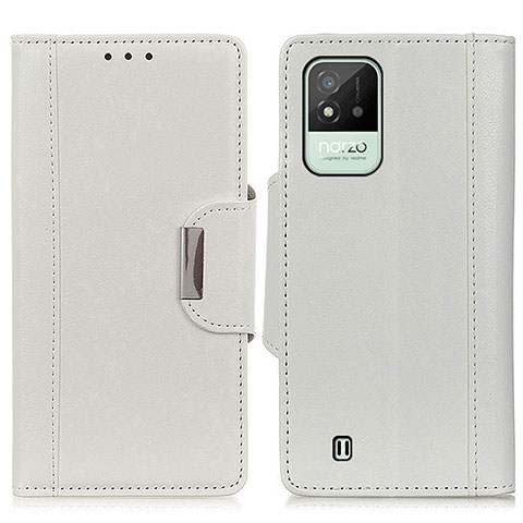 Coque Portefeuille Livre Cuir Etui Clapet M01L pour Realme C11 (2021) Blanc