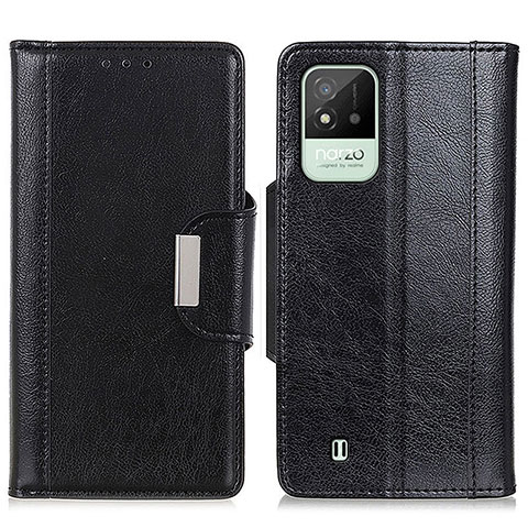 Coque Portefeuille Livre Cuir Etui Clapet M01L pour Realme C20A Noir