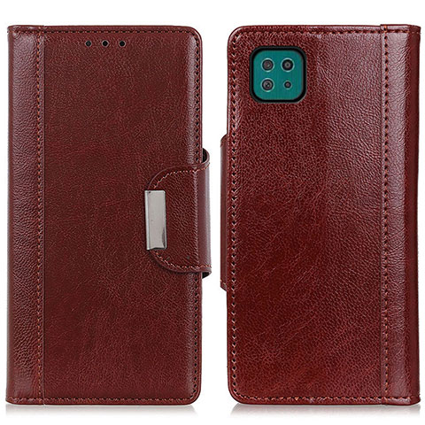 Coque Portefeuille Livre Cuir Etui Clapet M01L pour Samsung Galaxy F42 5G Marron