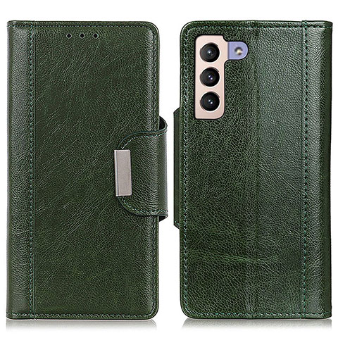 Coque Portefeuille Livre Cuir Etui Clapet M01L pour Samsung Galaxy S21 FE 5G Vert