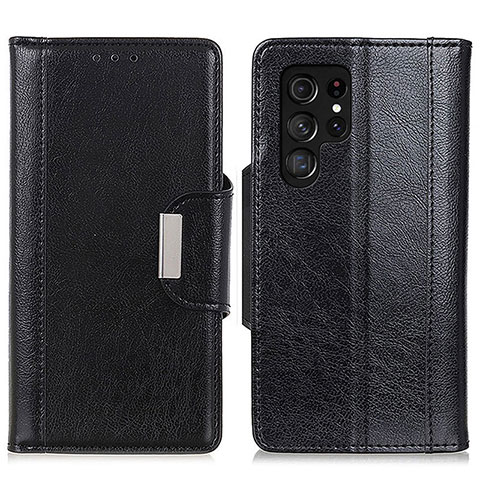 Coque Portefeuille Livre Cuir Etui Clapet M01L pour Samsung Galaxy S22 Ultra 5G Noir