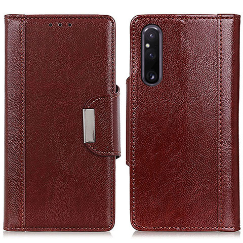 Coque Portefeuille Livre Cuir Etui Clapet M01L pour Sony Xperia 1 V Marron