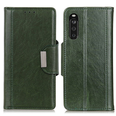 Coque Portefeuille Livre Cuir Etui Clapet M01L pour Sony Xperia 10 III SO-52B Vert