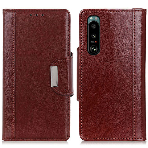 Coque Portefeuille Livre Cuir Etui Clapet M01L pour Sony Xperia 5 III Marron