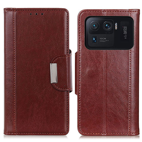 Coque Portefeuille Livre Cuir Etui Clapet M01L pour Xiaomi Mi 11 Ultra 5G Marron