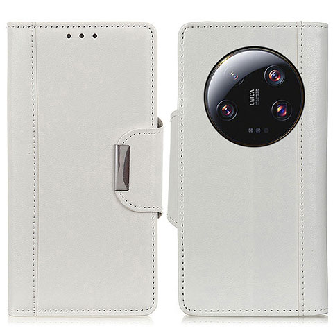 Coque Portefeuille Livre Cuir Etui Clapet M01L pour Xiaomi Mi 13 Ultra 5G Blanc