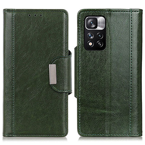 Coque Portefeuille Livre Cuir Etui Clapet M01L pour Xiaomi Poco X4 NFC Vert