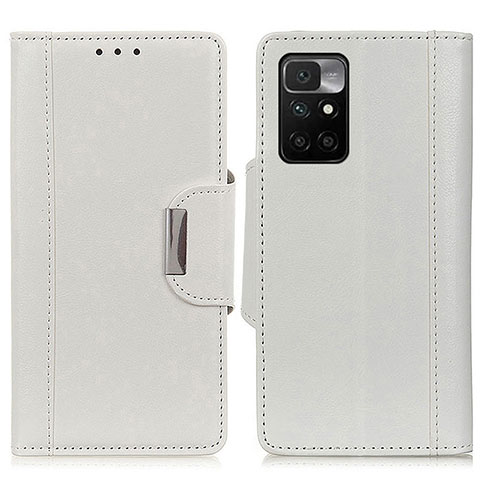 Coque Portefeuille Livre Cuir Etui Clapet M01L pour Xiaomi Redmi 10 4G Blanc