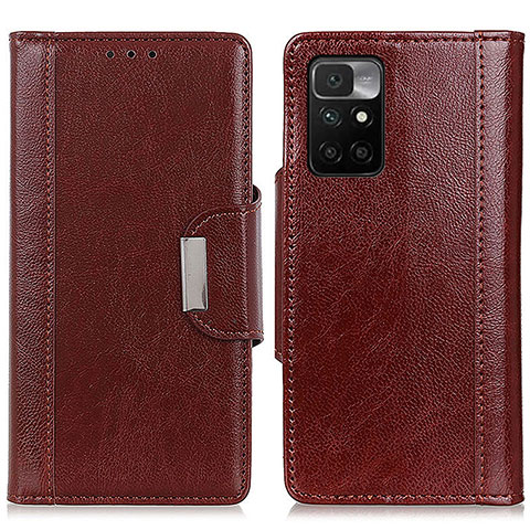 Coque Portefeuille Livre Cuir Etui Clapet M01L pour Xiaomi Redmi 10 4G Marron