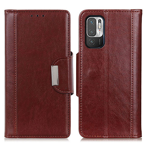 Coque Portefeuille Livre Cuir Etui Clapet M01L pour Xiaomi Redmi Note 10 5G Marron