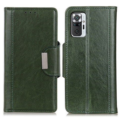 Coque Portefeuille Livre Cuir Etui Clapet M01L pour Xiaomi Redmi Note 10 Pro 4G Vert