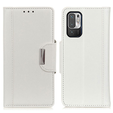 Coque Portefeuille Livre Cuir Etui Clapet M01L pour Xiaomi Redmi Note 10T 5G Blanc