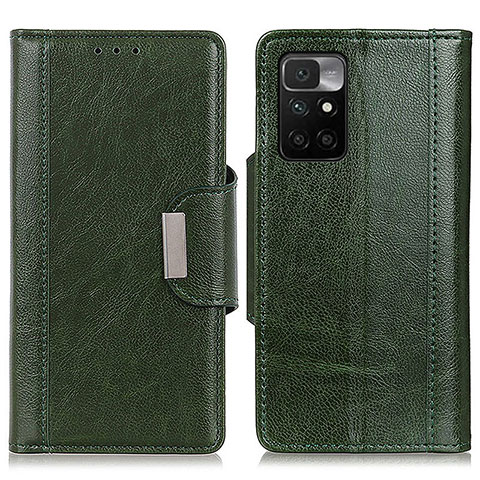 Coque Portefeuille Livre Cuir Etui Clapet M01L pour Xiaomi Redmi Note 11 4G (2021) Vert