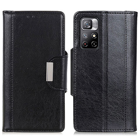 Coque Portefeuille Livre Cuir Etui Clapet M01L pour Xiaomi Redmi Note 11 5G Noir