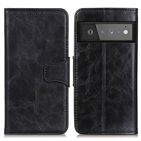 Coque Portefeuille Livre Cuir Etui Clapet M02L pour Google Pixel 6 Pro 5G Noir