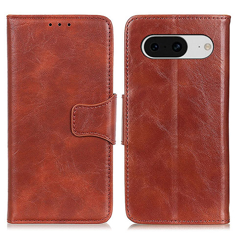 Coque Portefeuille Livre Cuir Etui Clapet M02L pour Google Pixel 8 5G Marron