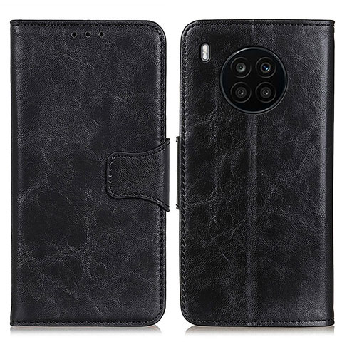 Coque Portefeuille Livre Cuir Etui Clapet M02L pour Huawei Honor 50 Lite Noir