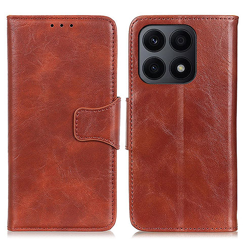 Coque Portefeuille Livre Cuir Etui Clapet M02L pour Huawei Honor X8a 4G Marron