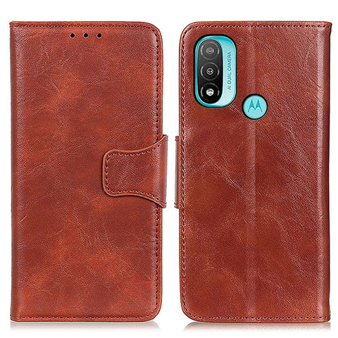 Coque Portefeuille Livre Cuir Etui Clapet M02L pour Motorola Moto E20 Marron