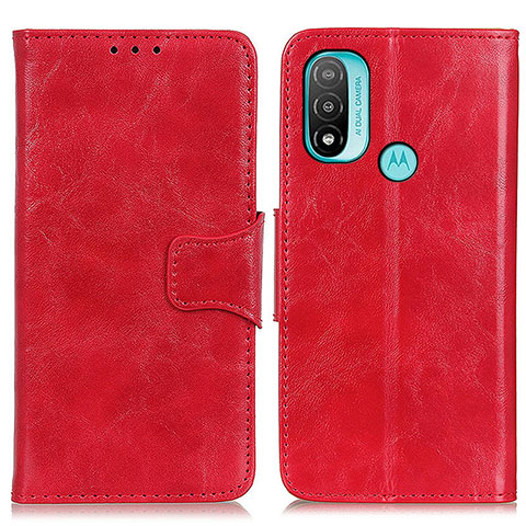 Coque Portefeuille Livre Cuir Etui Clapet M02L pour Motorola Moto E20 Rouge