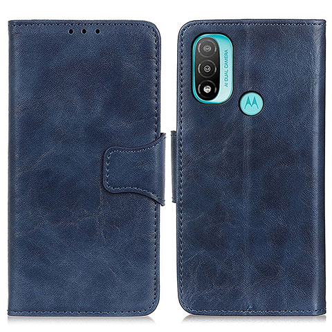 Coque Portefeuille Livre Cuir Etui Clapet M02L pour Motorola Moto E30 Bleu