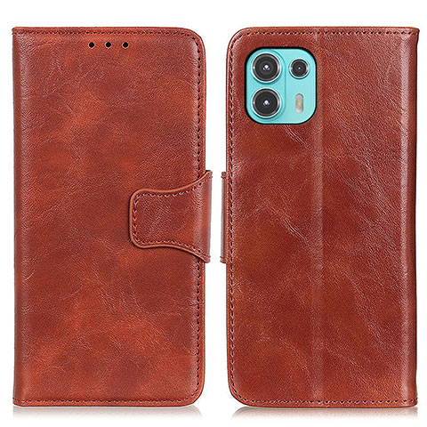 Coque Portefeuille Livre Cuir Etui Clapet M02L pour Motorola Moto Edge 20 Lite 5G Marron