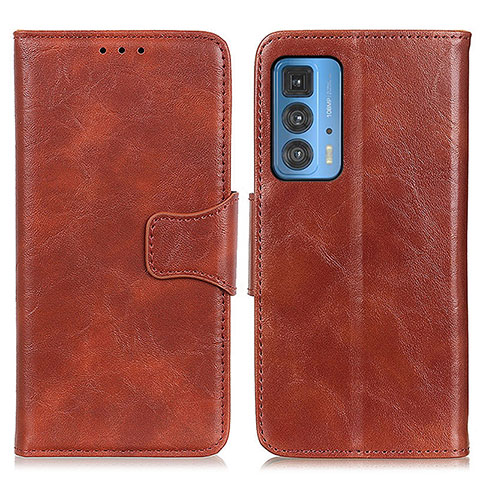 Coque Portefeuille Livre Cuir Etui Clapet M02L pour Motorola Moto Edge 20 Pro 5G Marron