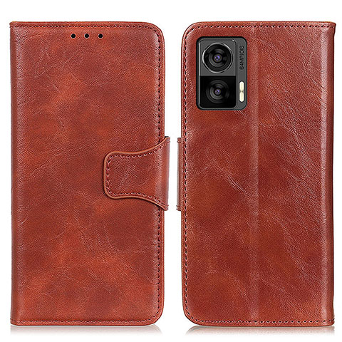 Coque Portefeuille Livre Cuir Etui Clapet M02L pour Motorola Moto Edge 30 Neo 5G Marron