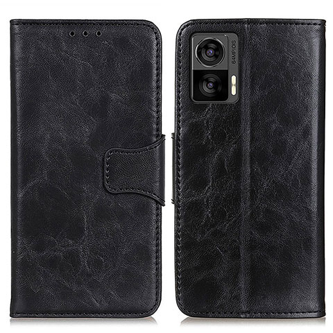 Coque Portefeuille Livre Cuir Etui Clapet M02L pour Motorola Moto Edge 30 Neo 5G Noir