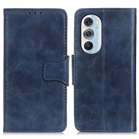 Coque Portefeuille Livre Cuir Etui Clapet M02L pour Motorola Moto Edge 30 Pro 5G Bleu