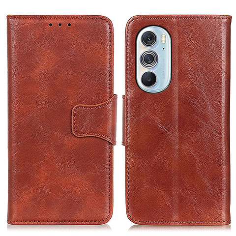 Coque Portefeuille Livre Cuir Etui Clapet M02L pour Motorola Moto Edge Plus (2022) 5G Marron