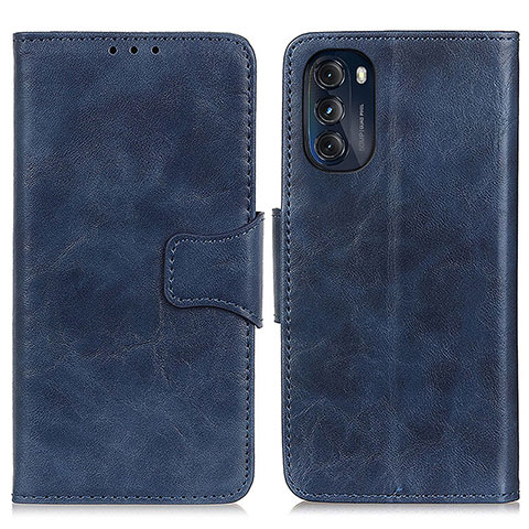 Coque Portefeuille Livre Cuir Etui Clapet M02L pour Motorola Moto G 5G (2022) Bleu