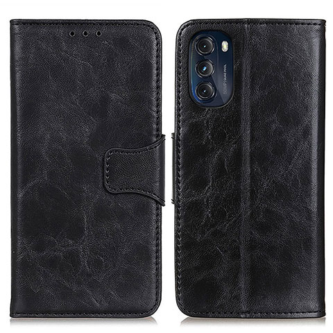 Coque Portefeuille Livre Cuir Etui Clapet M02L pour Motorola Moto G 5G (2022) Noir