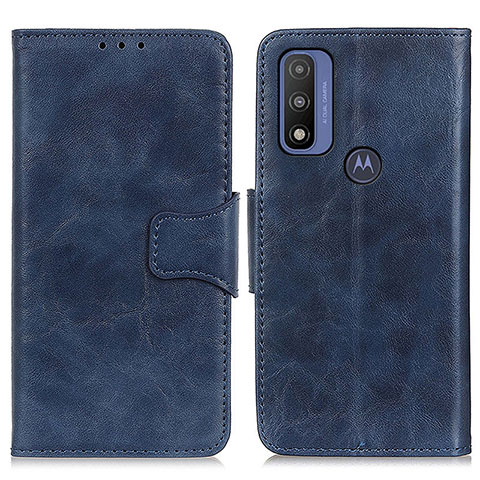 Coque Portefeuille Livre Cuir Etui Clapet M02L pour Motorola Moto G Pure Bleu