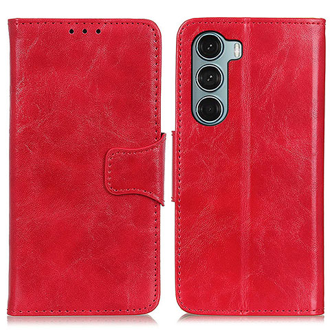 Coque Portefeuille Livre Cuir Etui Clapet M02L pour Motorola Moto G200 5G Rouge