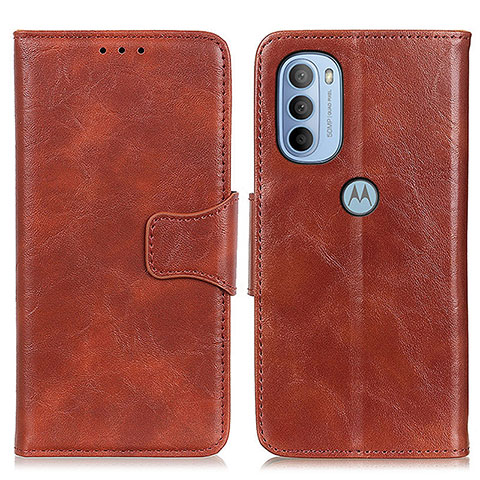 Coque Portefeuille Livre Cuir Etui Clapet M02L pour Motorola Moto G31 Marron