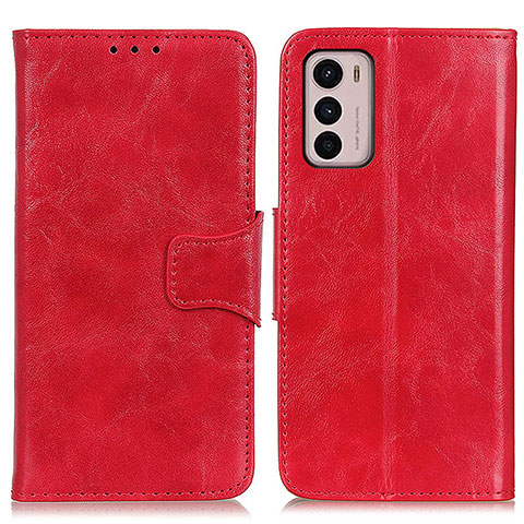 Coque Portefeuille Livre Cuir Etui Clapet M02L pour Motorola Moto G42 Rouge