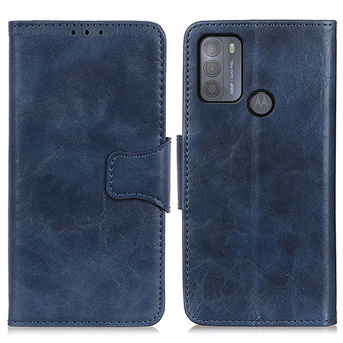 Coque Portefeuille Livre Cuir Etui Clapet M02L pour Motorola Moto G50 Bleu