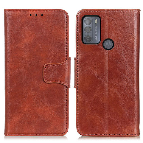 Coque Portefeuille Livre Cuir Etui Clapet M02L pour Motorola Moto G50 Marron