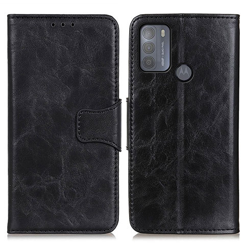 Coque Portefeuille Livre Cuir Etui Clapet M02L pour Motorola Moto G50 Noir