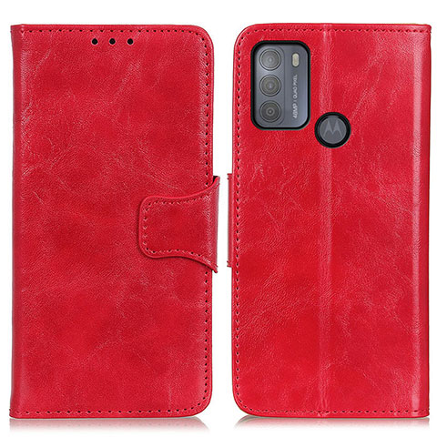 Coque Portefeuille Livre Cuir Etui Clapet M02L pour Motorola Moto G50 Rouge