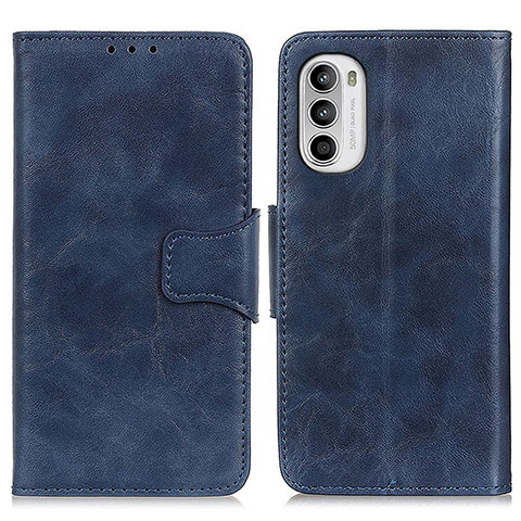 Coque Portefeuille Livre Cuir Etui Clapet M02L pour Motorola MOTO G52 Bleu