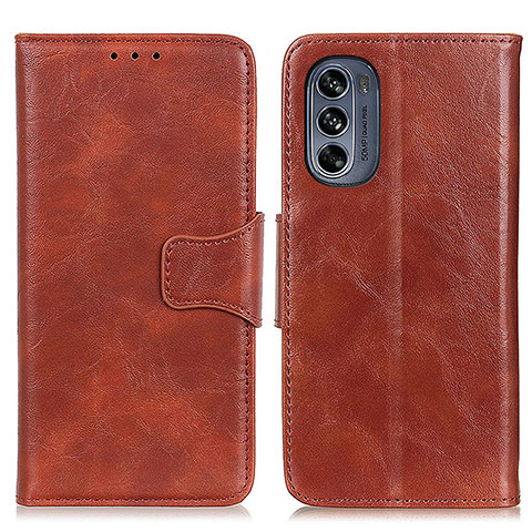 Coque Portefeuille Livre Cuir Etui Clapet M02L pour Motorola Moto G62 5G Marron