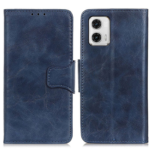 Coque Portefeuille Livre Cuir Etui Clapet M02L pour Motorola Moto G73 5G Bleu