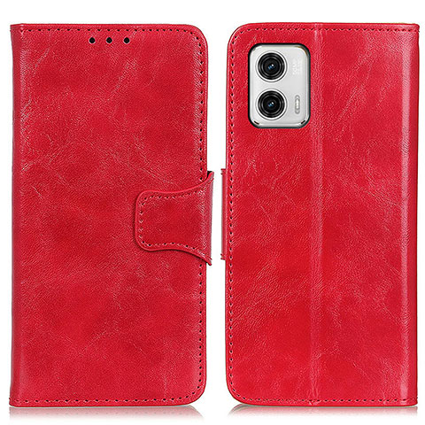 Coque Portefeuille Livre Cuir Etui Clapet M02L pour Motorola Moto G73 5G Rouge